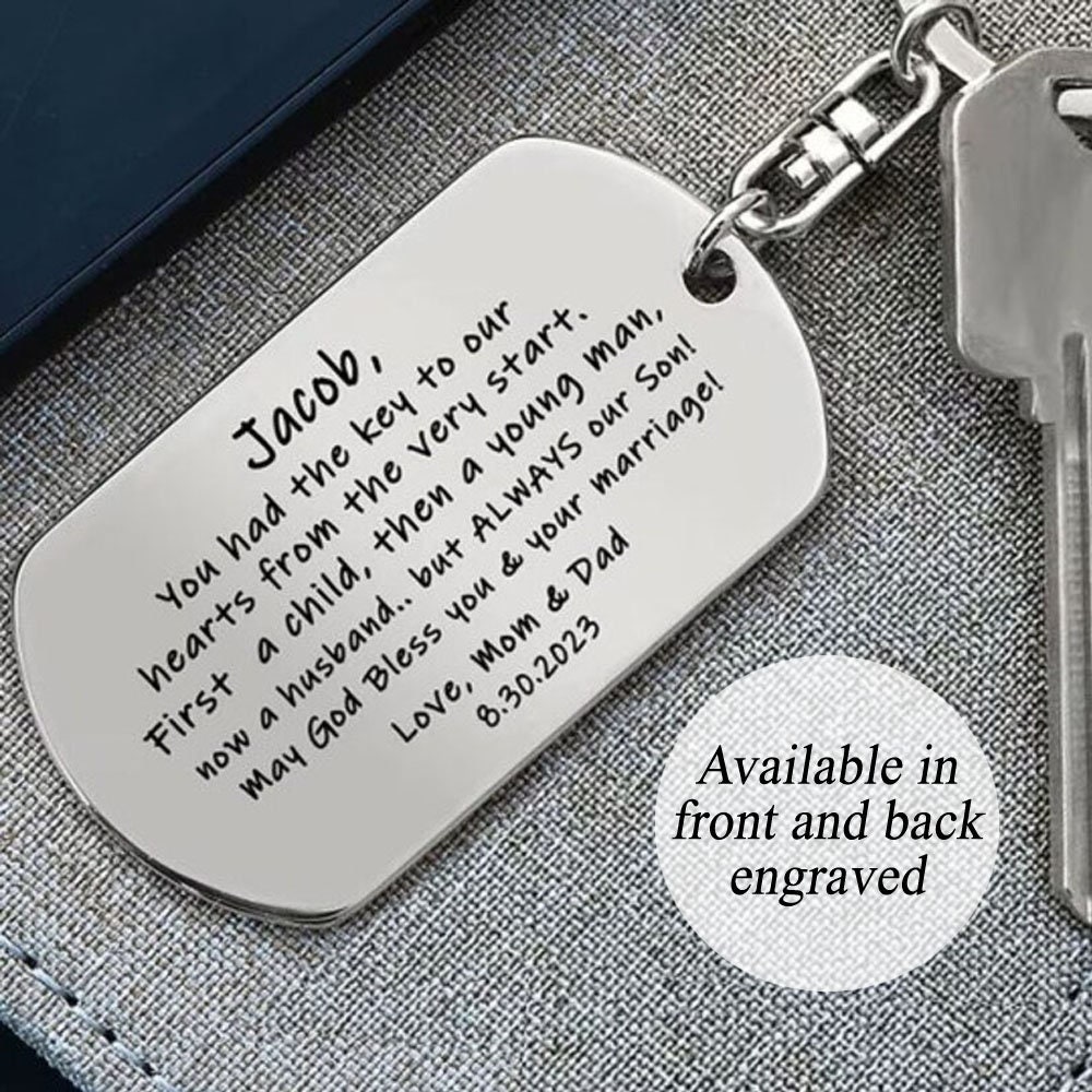 keychain lion dog tag for son