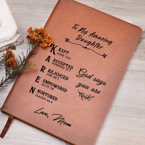 Personalized Bible Verse Journal, Daughter Journal, Daughter Name Journal, Bible Verse Journal, Christmas gift for Daughter Journal