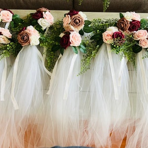 Wedding flower bouquet/ Pew decoration/ Aisle flowers
