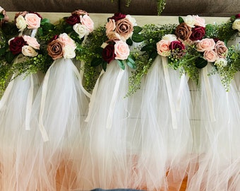 Wedding flower bouquet/ Pew decoration/ Aisle flowers