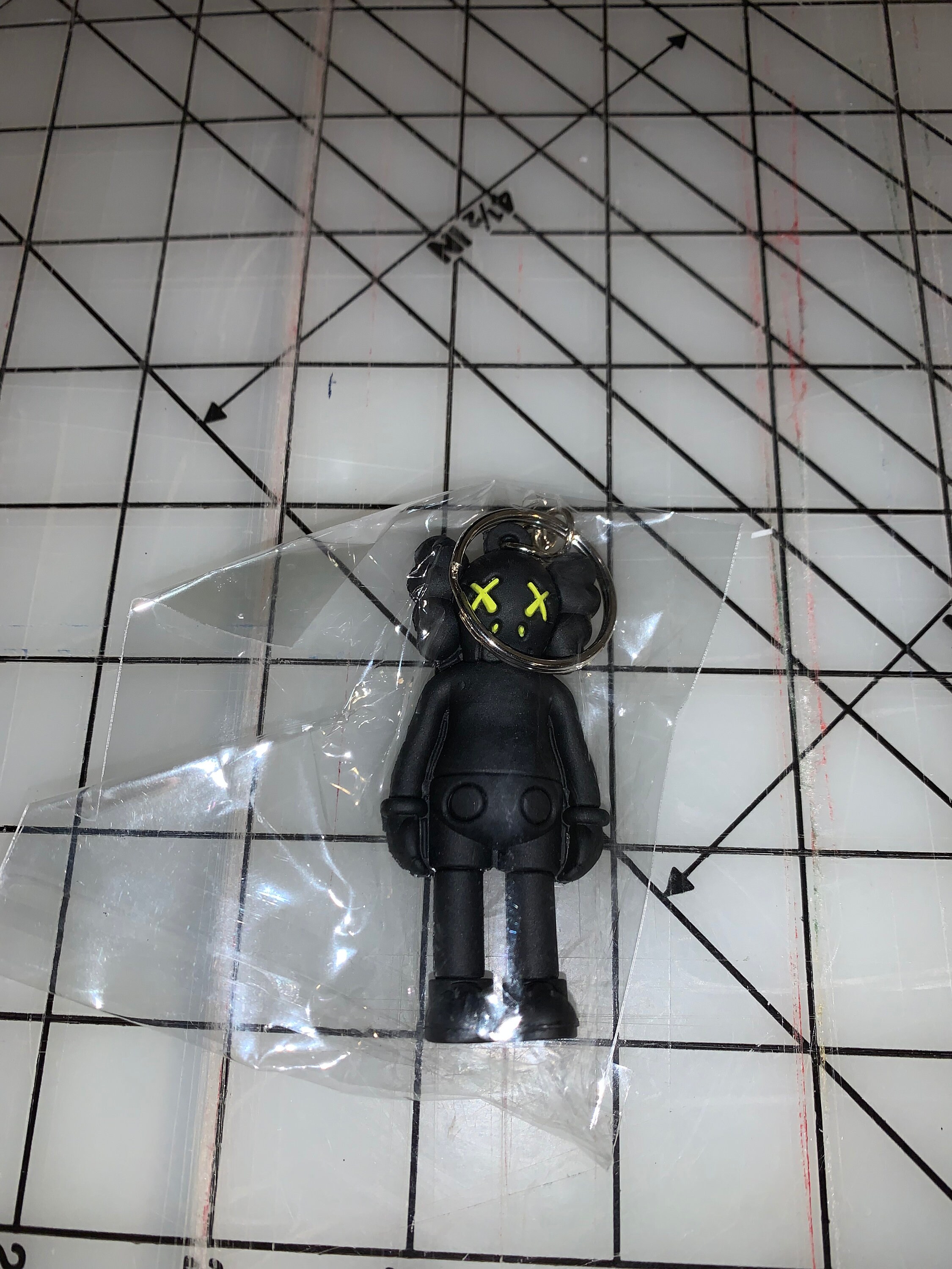 Black Kaws Keychain Etsy