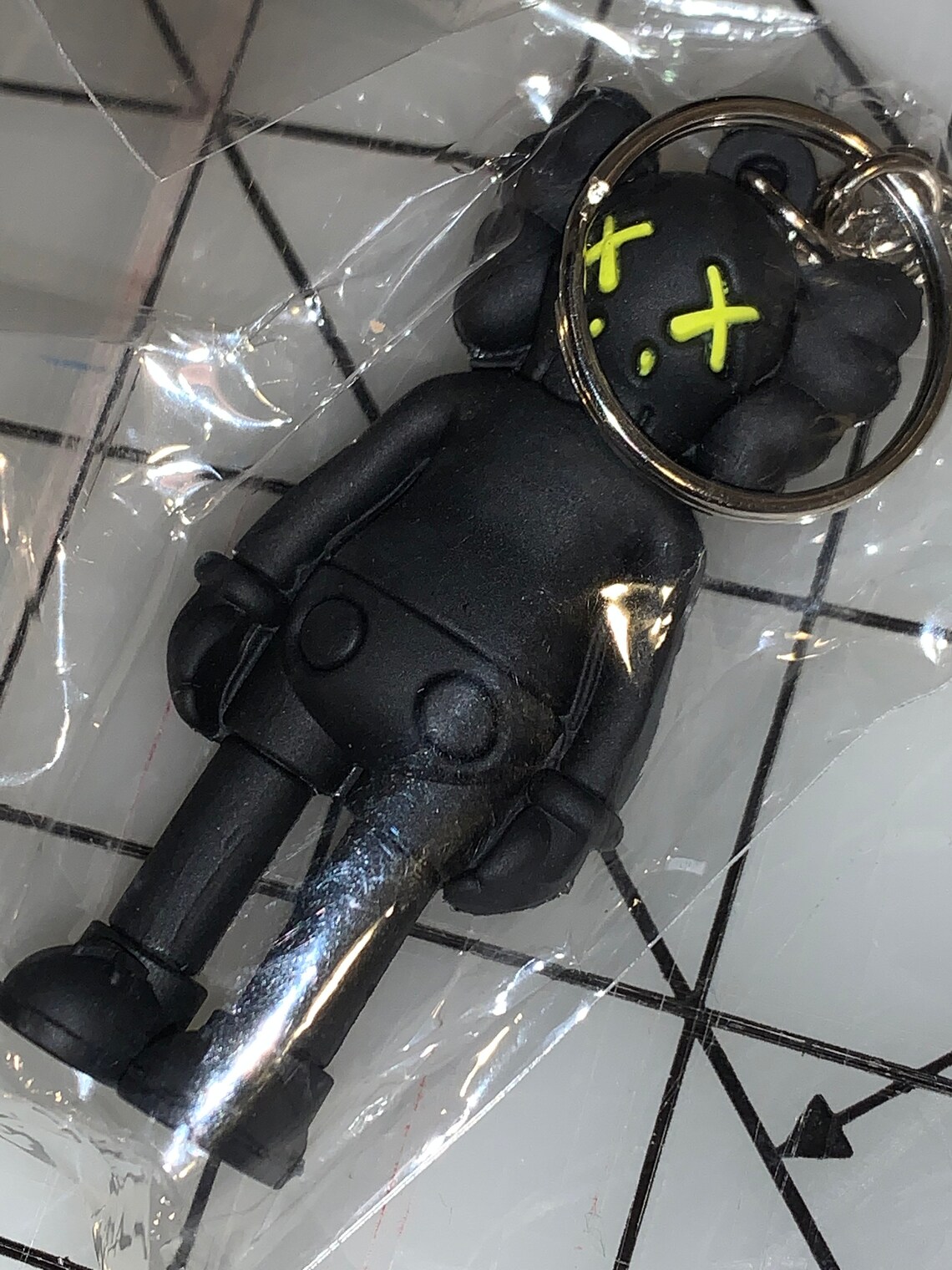 Black Kaws Keychain Etsy