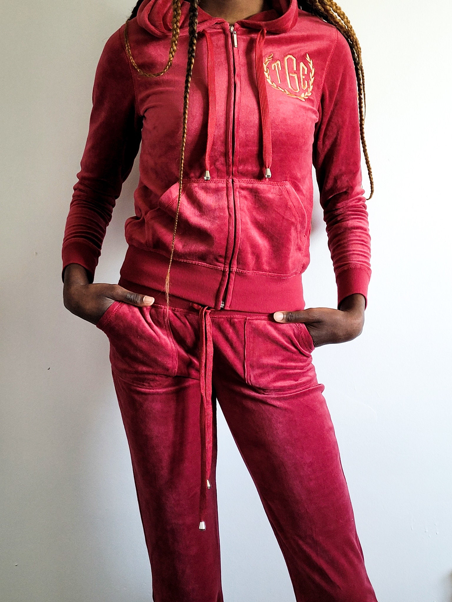 Vintage 90s Y2K 2000s Reebok Velour Velet Track Suit