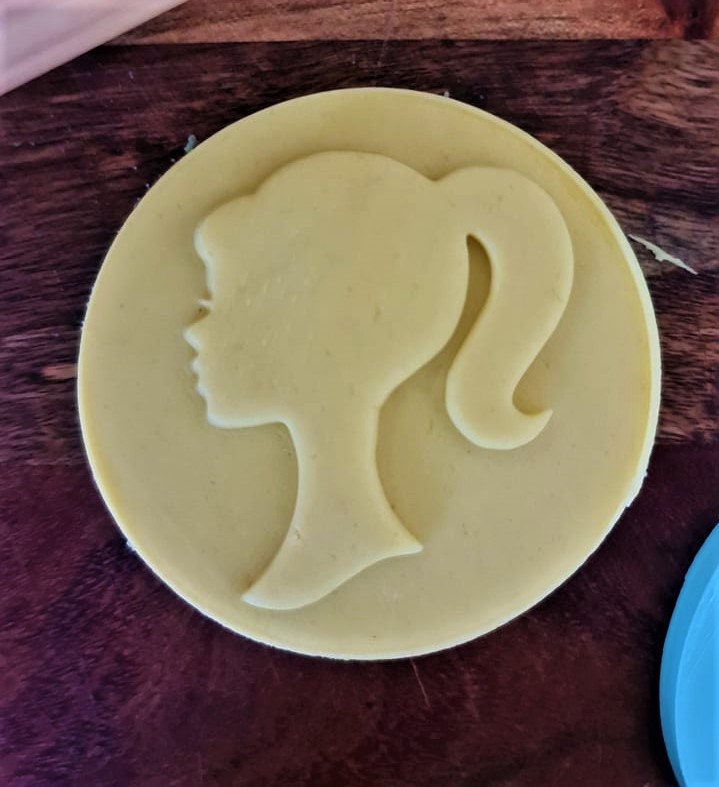 Barbie Cookie Cutter Set 3d Printed Cutter Stamp Embosser Set Etsy