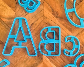 Alphabet and Numbers Cookie Cutter Only 3 Sizes to choose from 3D Printed