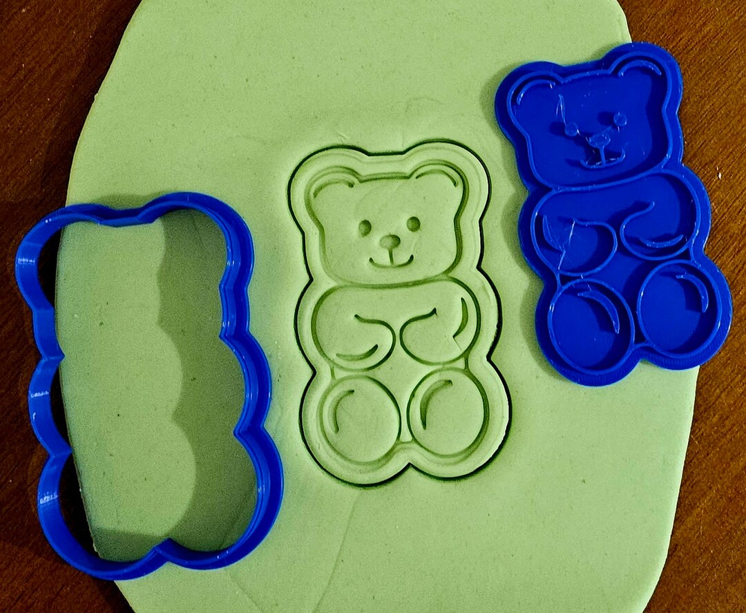 My Sweet Cutter Cookie Cutter Set - Birth Bear, Bear, Bow Shapes, Made In Italy