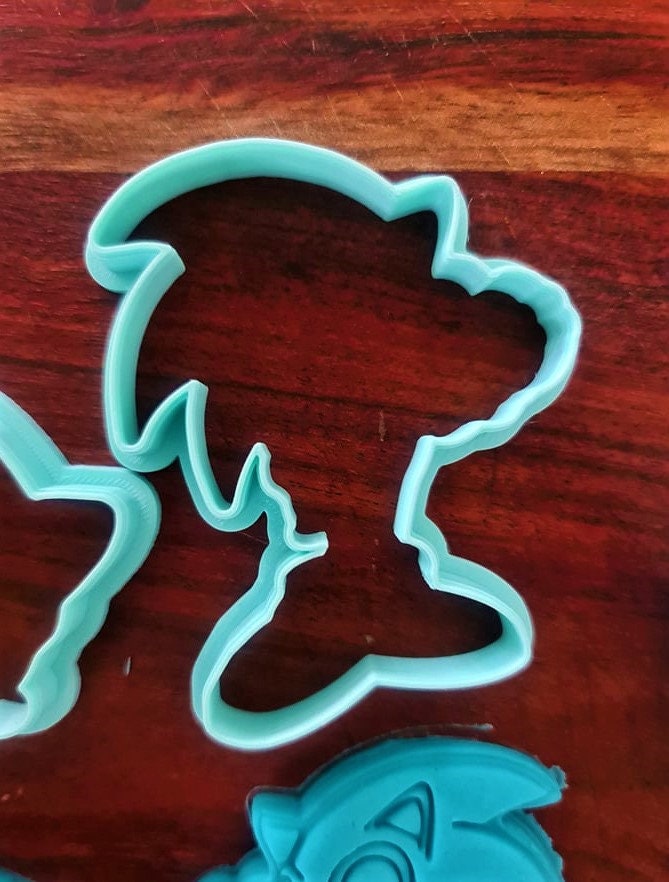 Sonic the Hedgehog Cookie Cutter and Stamp. 3D Printed Etsy