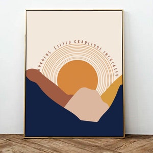 Burdens Lifted Gratitude Increased Print, Modern Prints, Printable wall art, Digital download, home decor, boho art print, lds art