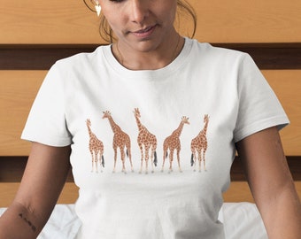 Giraffe T-shirt, Animal Lover Shirt, Giraffes, Funny, Nature Lover T-Shirt, Women Shirt