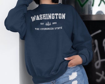Washington Evergreen State Sweatshirt - PNW Sweatshirt, Washington Lovers, Pacific Northwest Shirt