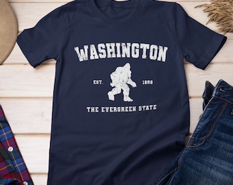 Washington Bigfoot T-Shirt - pazifischer Nordwesten Shirt, Bigfoot, Yeti-T-Stück, Sasquatch T-Shirt