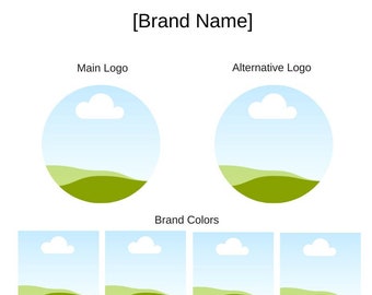 Simple Brand Board Template Canva |Editable Brand Board | Branding Kit