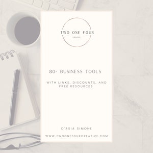 80+ Business Tools with Links, Discounts, and Free Resources | E-Book | Business Tools | Business Guide | Small Business | Entrepreneur