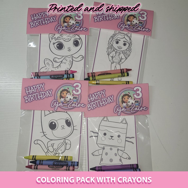 Gabby Dollhouse Coloring Pack Gabby Dollhouse Birthday Kids - Etsy