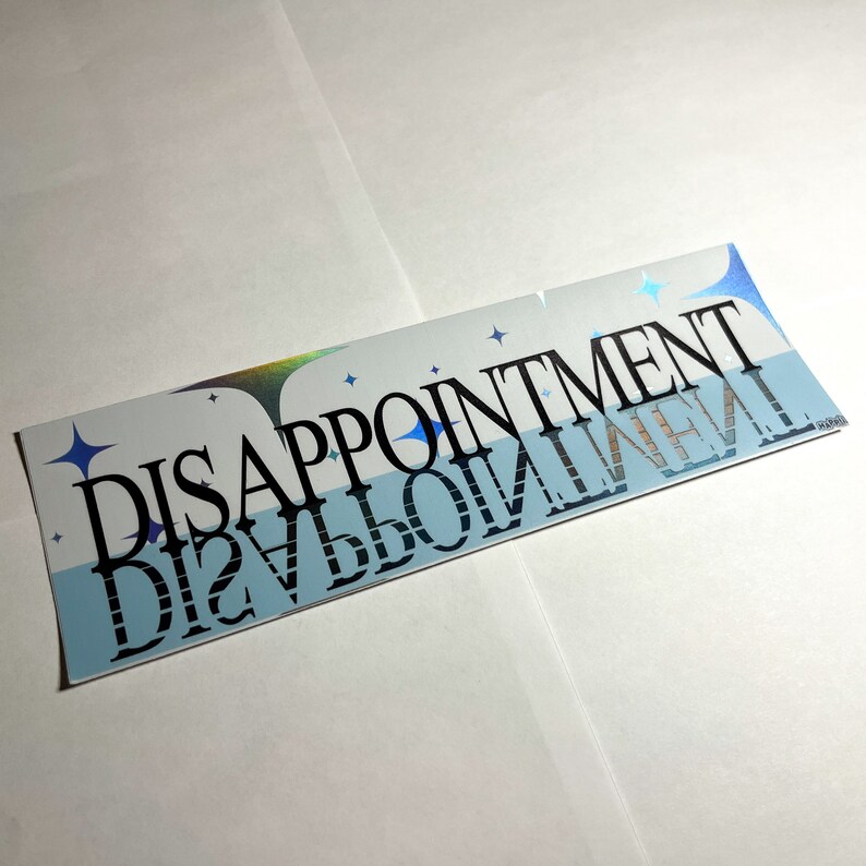 DISAPPOINTMENT Slap Sticker | JDM Anime Car Holographic Light ...