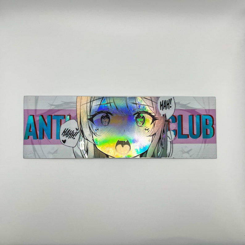 AHEGAO Slap Sticker | JDM Anime Girl Eyes Holographic Light Reflective ...