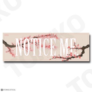 AVISO Pegatina de bofetada / Calcomanía reflectante holográfica de luz de anime JDM para coche / Regalo divertido de vinilo impermeable / Tomiko