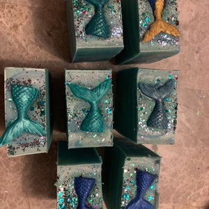 Mermaid Flowers - Handmade natural cold process soap bar vegan