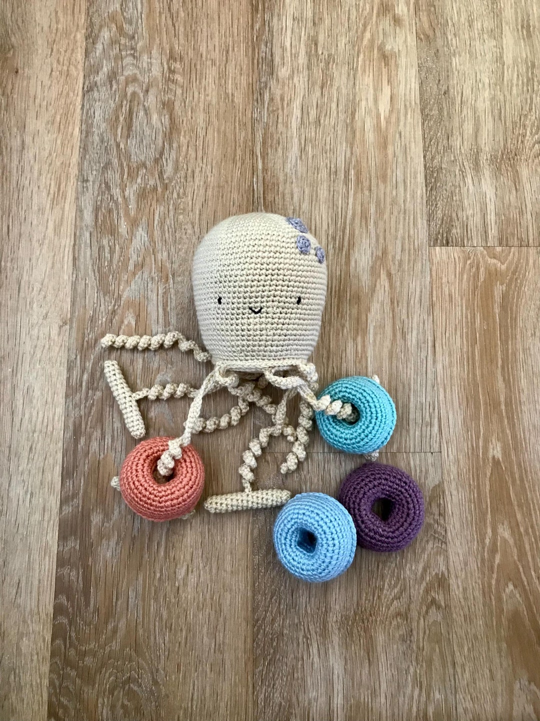 Octupus Threading Crochet Cute Octopus Baby Child Threading Toy Activity Learning Fine ...