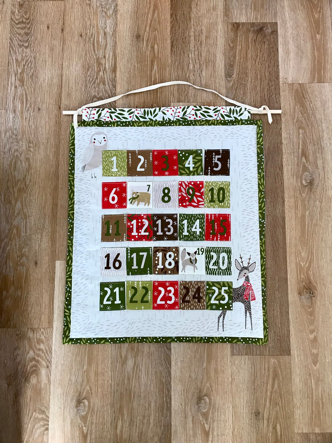 Gingiber Merriment Ready Made Christmas Advent Calendar Fabric Etsy
