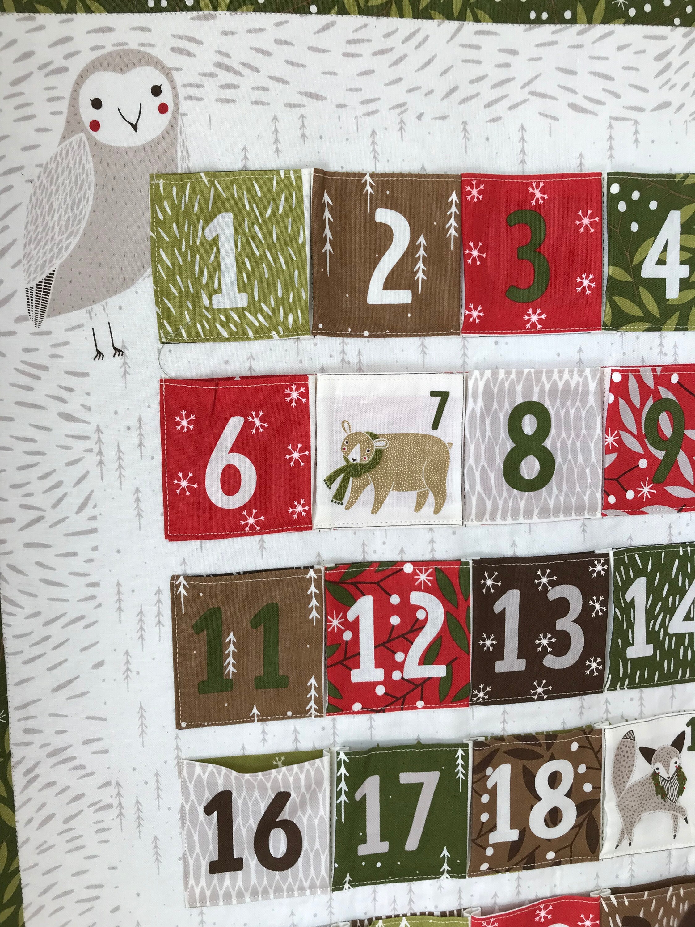 Fabric Ready Made Moda Merriment Advent Calendar Xmas Panel Etsy UK