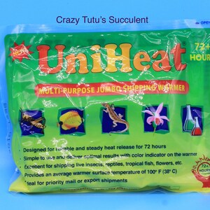 Uniheat Pack for Shipping to Protect Plants in Colder Weather. Free Succulent Clipping With Every Order.
