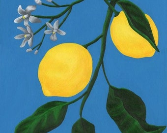 Lemon Painting Print