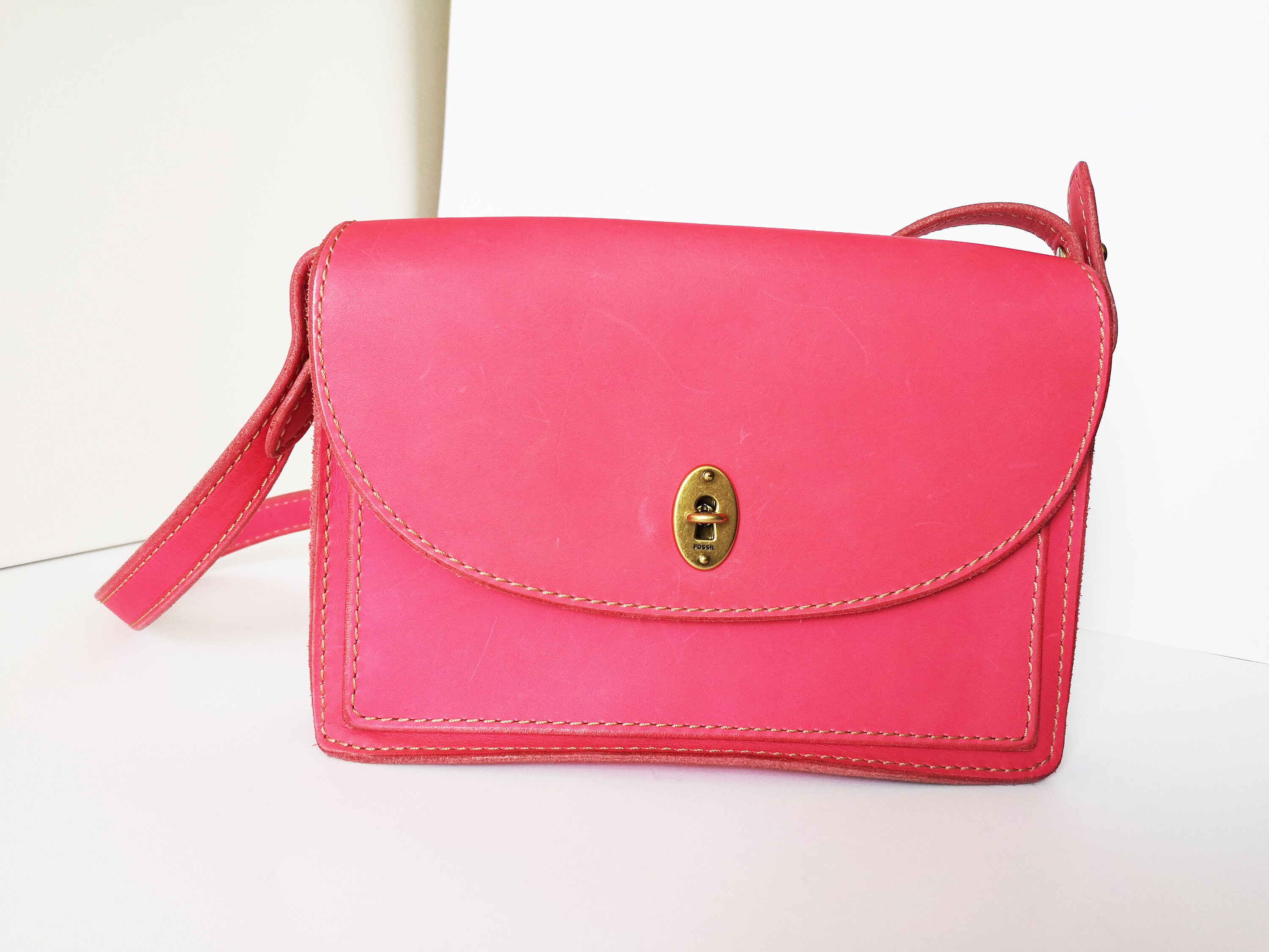 FOSSIL Vintage Pink Shoulder Bag/ Pink 