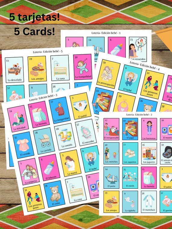Baby Shower LOTERIA/ Printable Baby Shower Loteria/ Loteria Descubra o ...