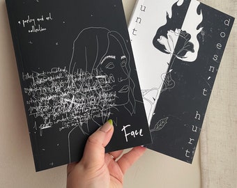 Lote de libros de poesía firmados de face: a poetry + art collection y until it doesn't hurt