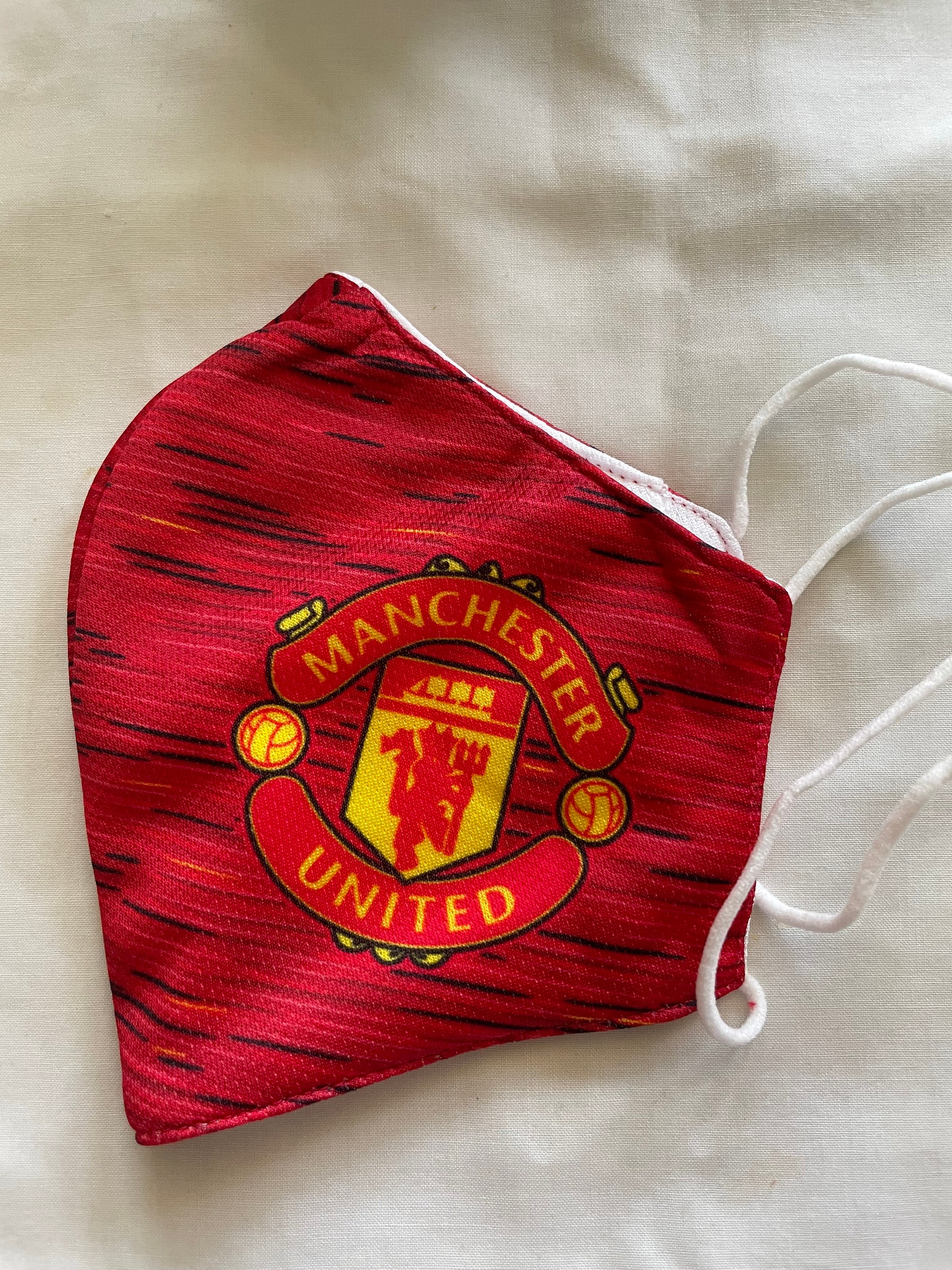 Manchester United one Face mask with filter pocket Reusable Etsy