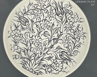 Paint-Your-Own Ceramic Plate Kit 25 cm 30 cm Options with Pre-Drawn  Designs