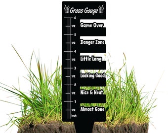 Funny Grass Gauge Metal, Garden Decor, Gardener Gift, Mother's Day Gift, Father's Day Gift, Garden Tools, Grass Marker, Lawn Decor, Gag Gift