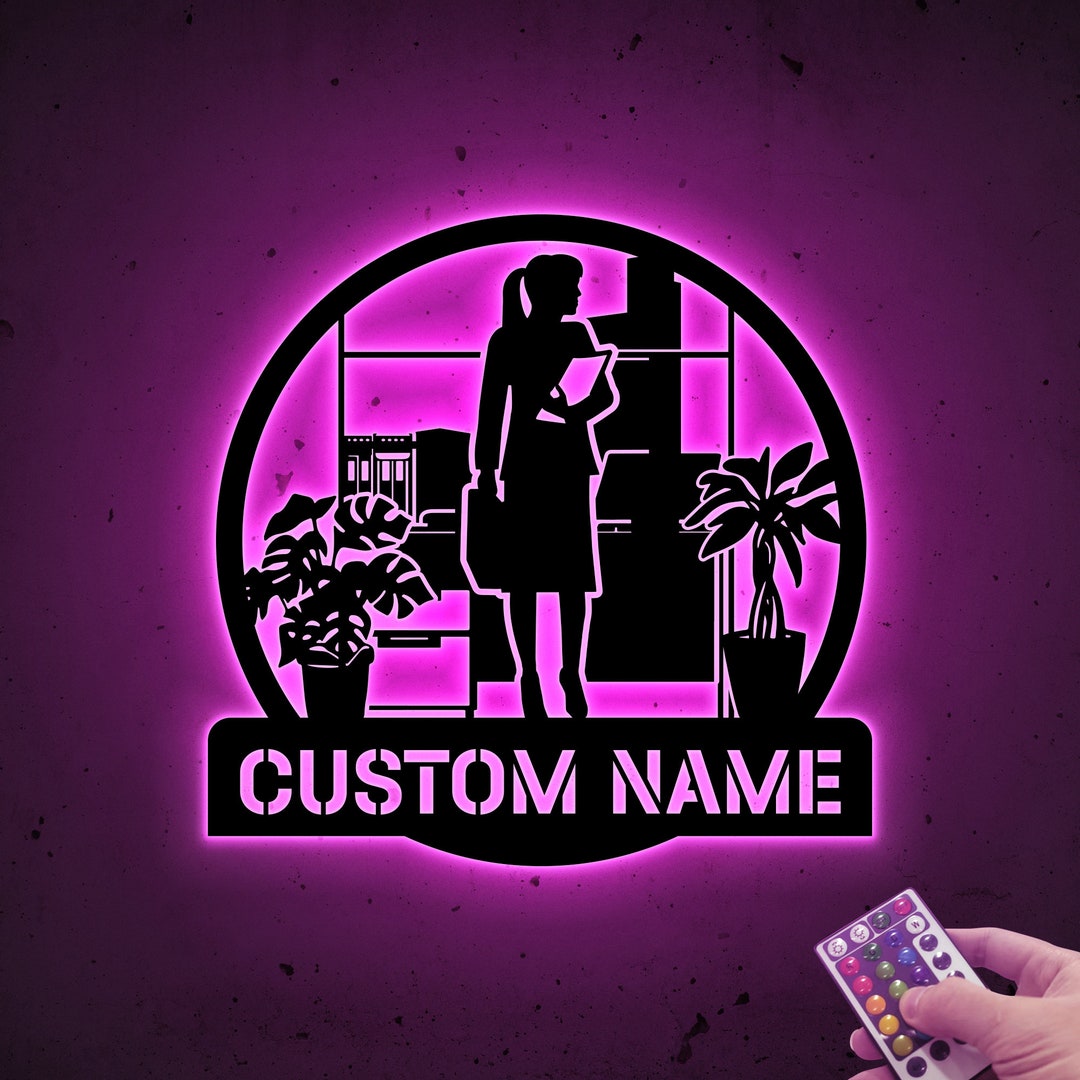 Custom Paralegal Metal Wall Art With Led Light, Paralegal Gift, Law ...