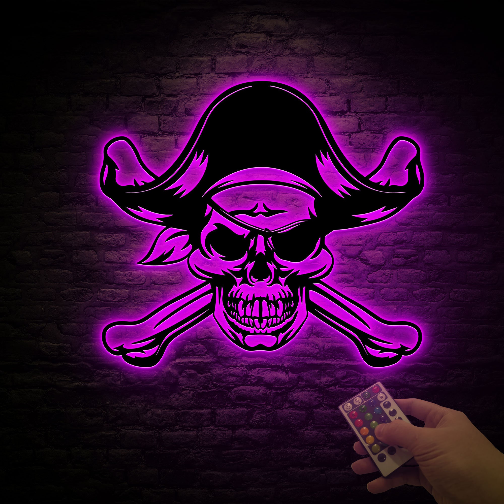 LED Pirate Skull and Crossbones Sign, Kids Room Decor - Etsy Australia
