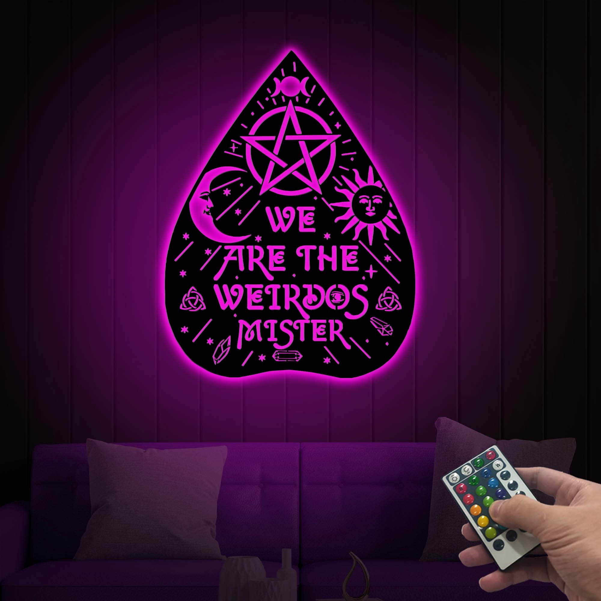 Ouija Planchette LED Wall Decor, Gothic Halloween Pentagram Art - Etsy