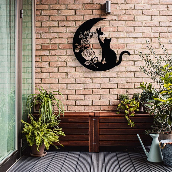 Cat Wall Decor, Three Cats, Cute Cat Decor, Cat Lover Gift, Cat House Decor,  Cat Wall Art, Pet Decor, Pet Gifts, Metal Cat Sign, Patio Decor 