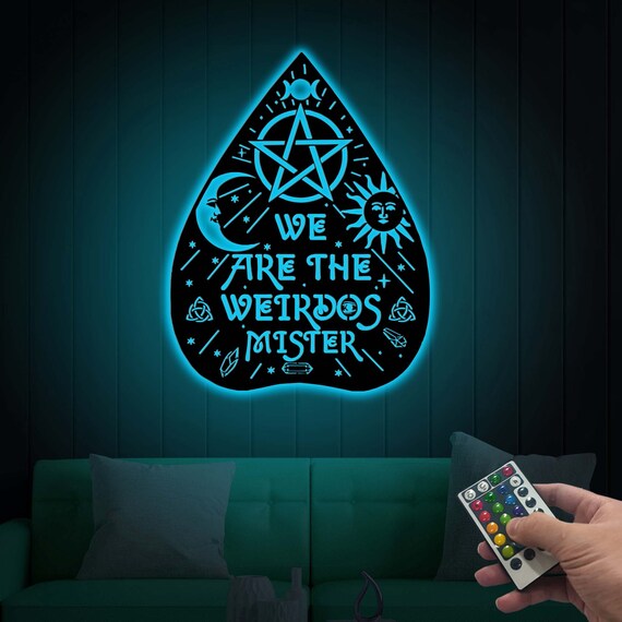 Ouija Planchette LED Wall Decor, Gothic Halloween Pentagram Art - Etsy
