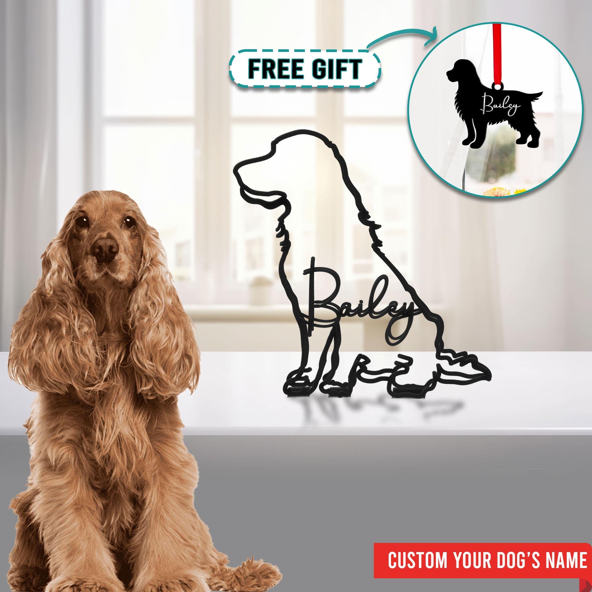 Placa De Identificaci&oacute;n Cocker Spaniel Ingl&eacute;s (3.5 Cm Di&aacute;metro