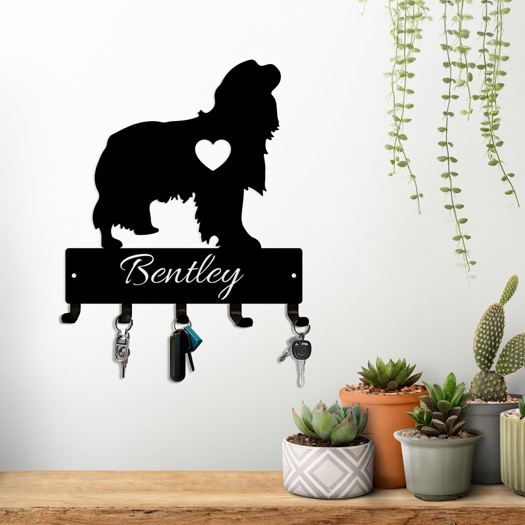 Cavalier King Charles Spaniel Key Holder Custom, Metal Key Holder for ...