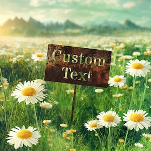 Custom Metal Garden Sign, Rustic Rusted Decor - Etsy