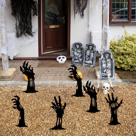 Zombie Hands Halloween Metal Yard Stakes Halloween Outdoor Decor Fall Garden Lawn Decor Spooky Decor Halloween Garden Signs Zombie Gift Etsy
