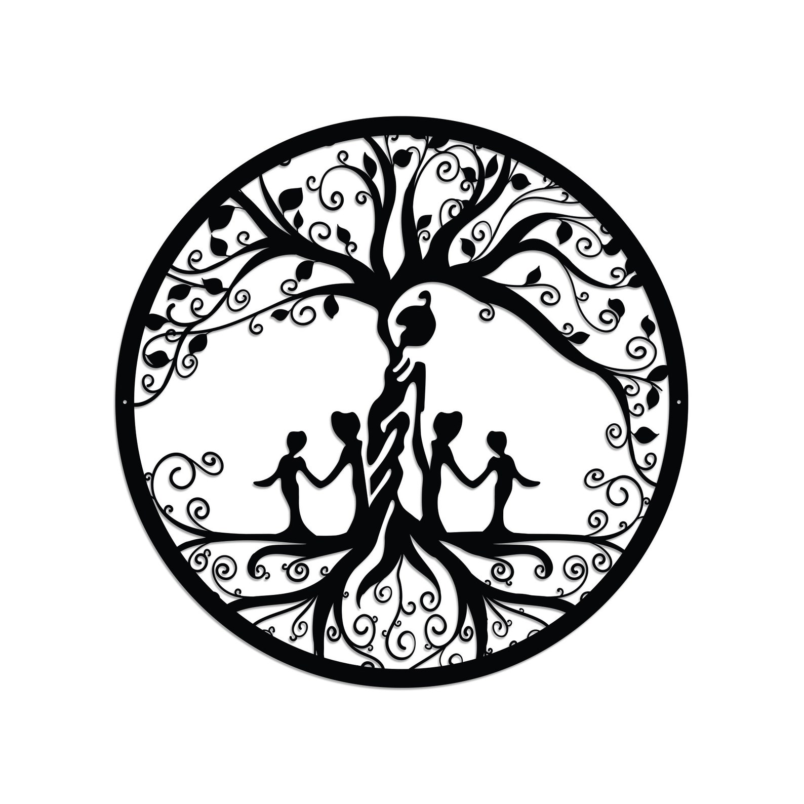 Mother With Children Wall Decor Metal Tree of Life Tree of - Etsy