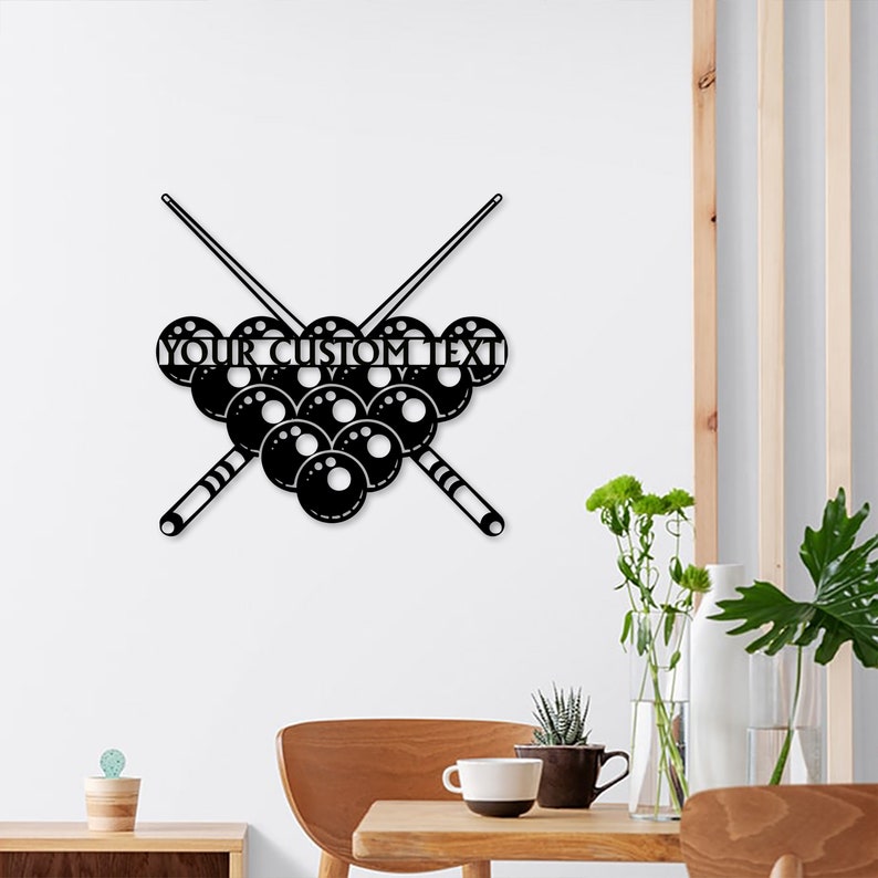 Personalized Billiards Metal Wall Art With Led Lights Etsy