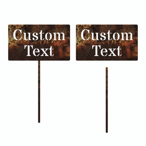 Custom Metal Garden Sign, Rustic Rusted Decor - Etsy