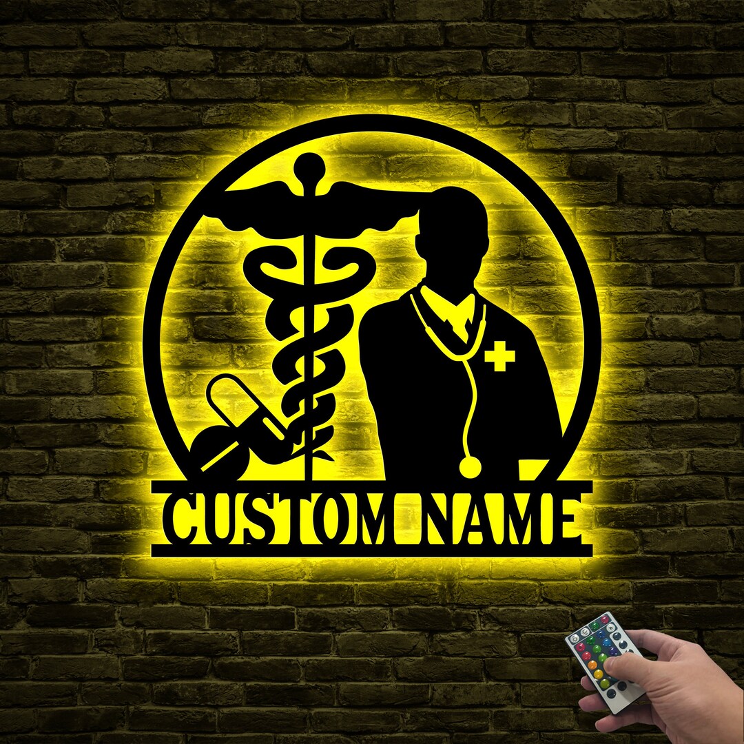 Custom Pharmacist Metal Sign With Led Light, Pharmacist Gift ...