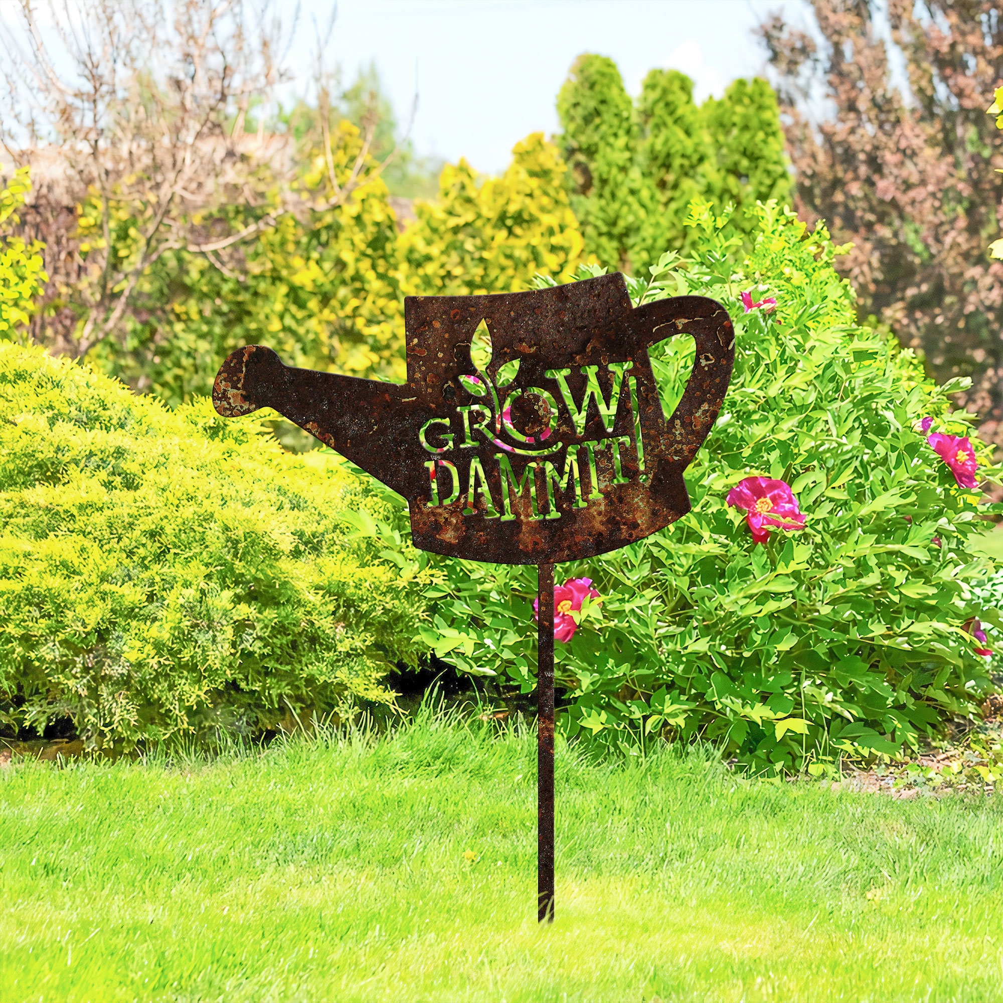 ドライガーデン メタルサイン【Ｂ】アメリカン雑貨 | アメリカン ザッカ ウェルカム Funny Garden Decor Sometimes I Wet My Plants サイン ガーデン装飾 屋外用 アルミニウム