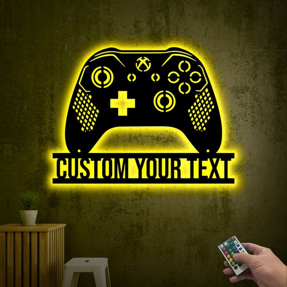 thumbnail interactive-video image 1 of Gamer Neon Sign - USB Powered Game Controller LED Light For Gaming Room Decor 1 of 9