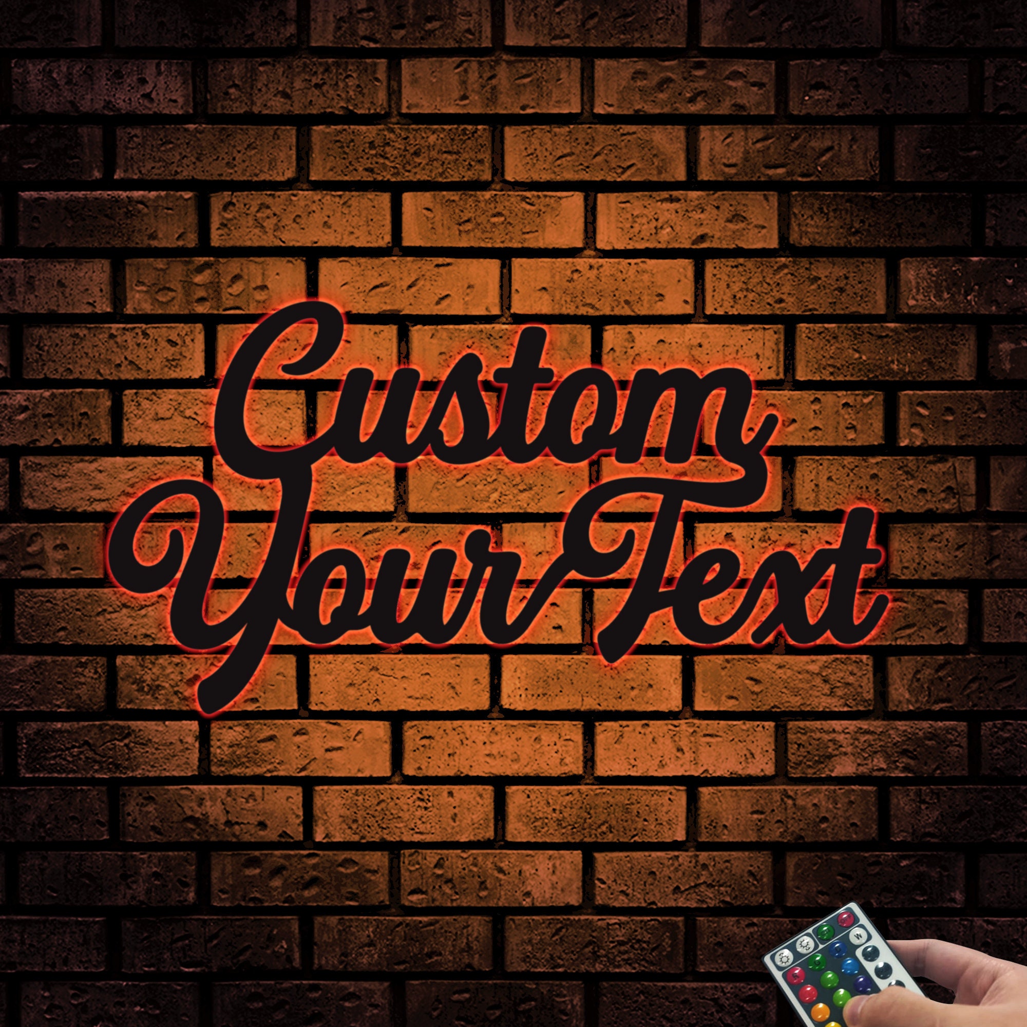 Custom Metal Script Words With Lights Custom Your Own Words - Etsy