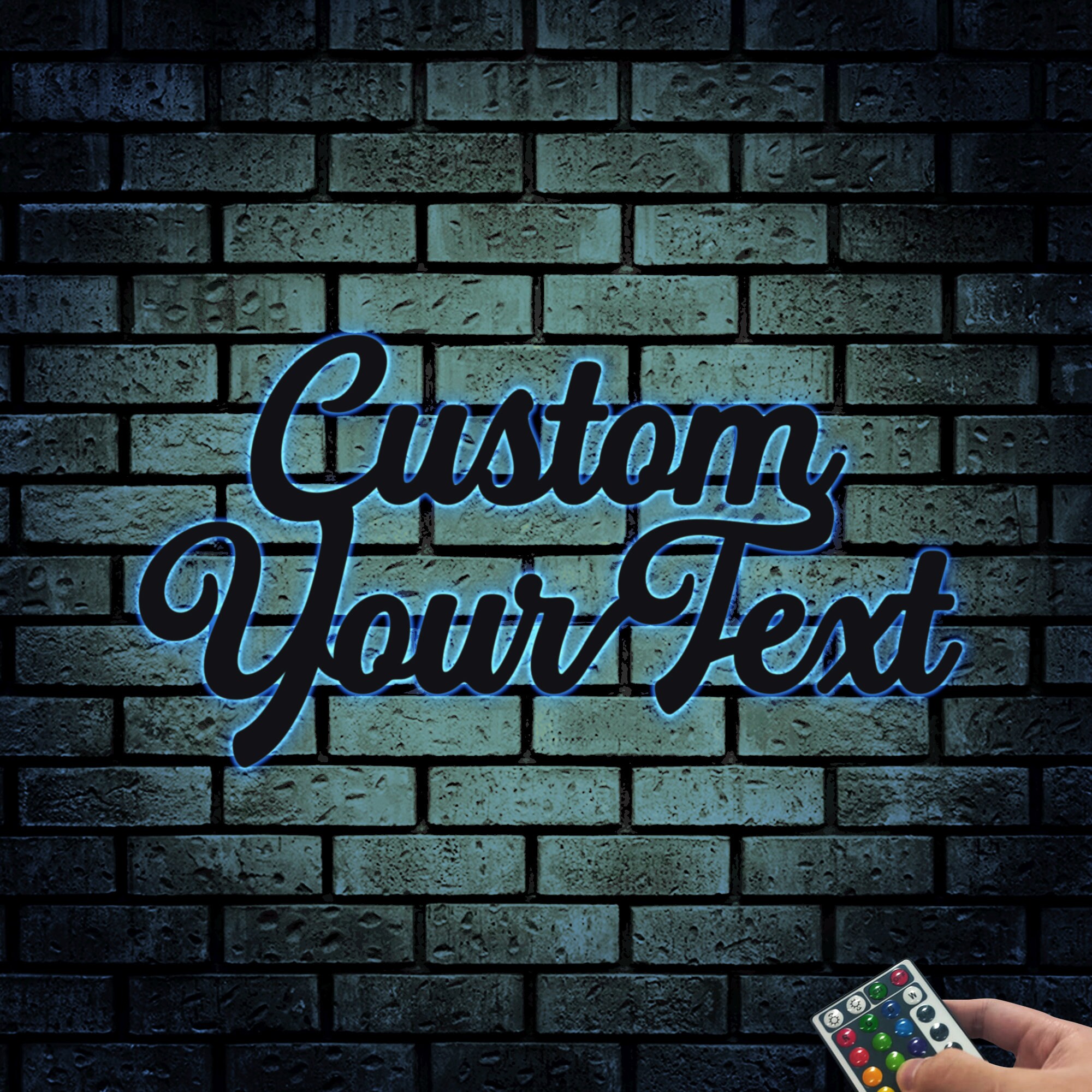 Custom Metal Script Words With Lights Custom Your Own Words - Etsy